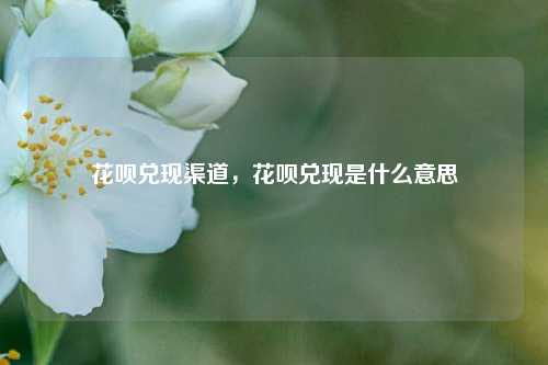 花呗兑现渠道，花呗兑现是什么意思